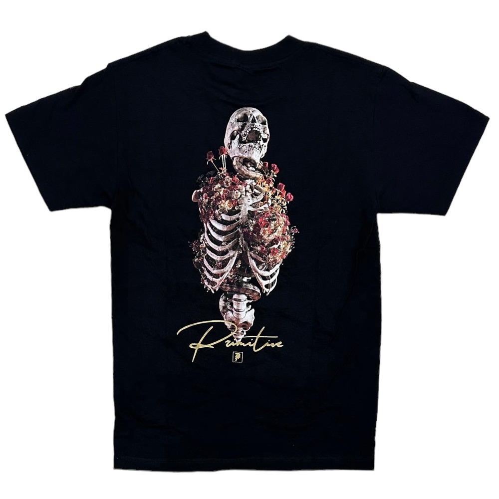 Primitive Skateboarding Men's Skeleton Rise Tee T-Shirt in Small Black
